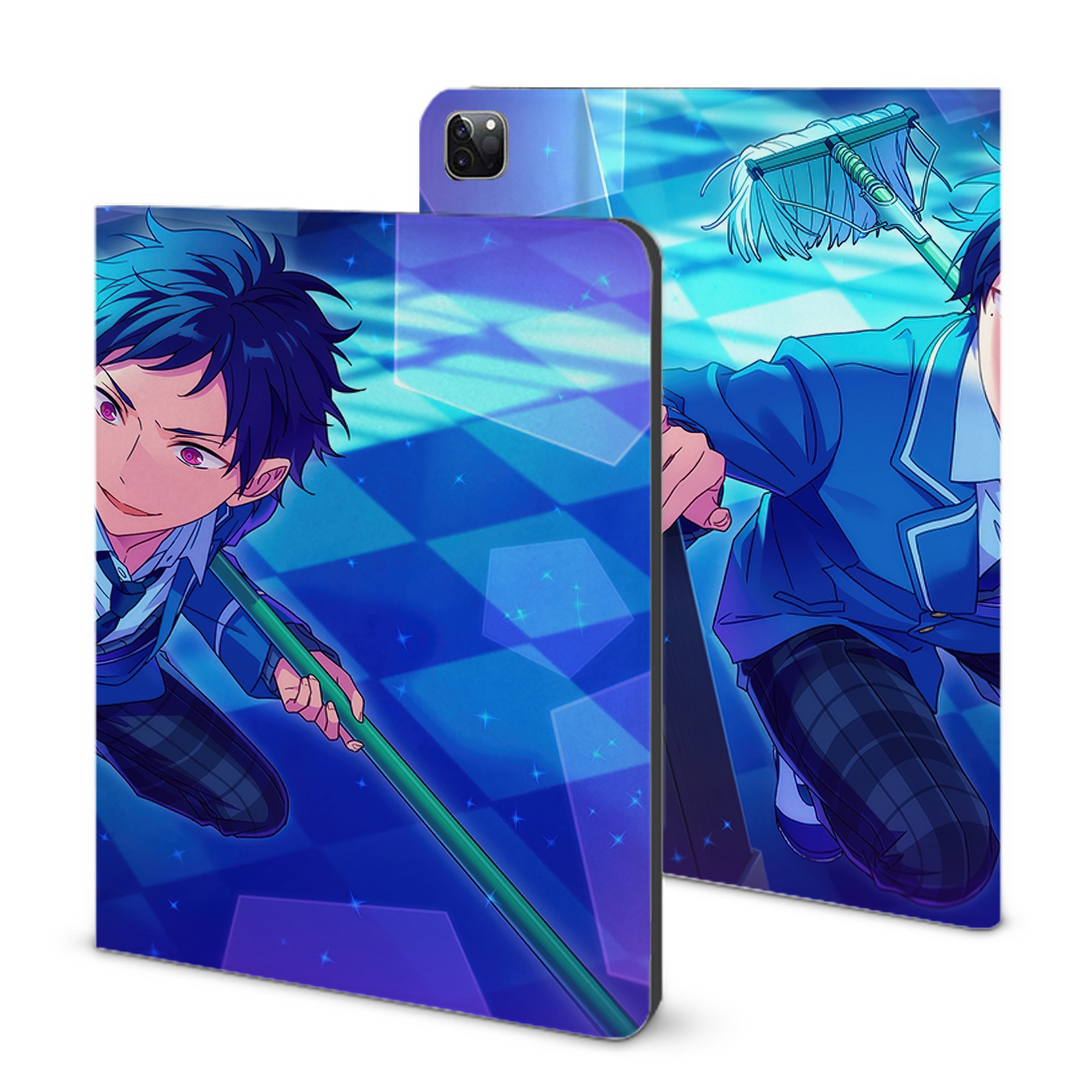 （画像用） あんさんぶるスターズ! Ensemble Stars IPad ケース ブック型 PUレザー TPU 耐衝撃 軽量 薄型 ペン収納なし 全面保護 IPad 各モデル対応